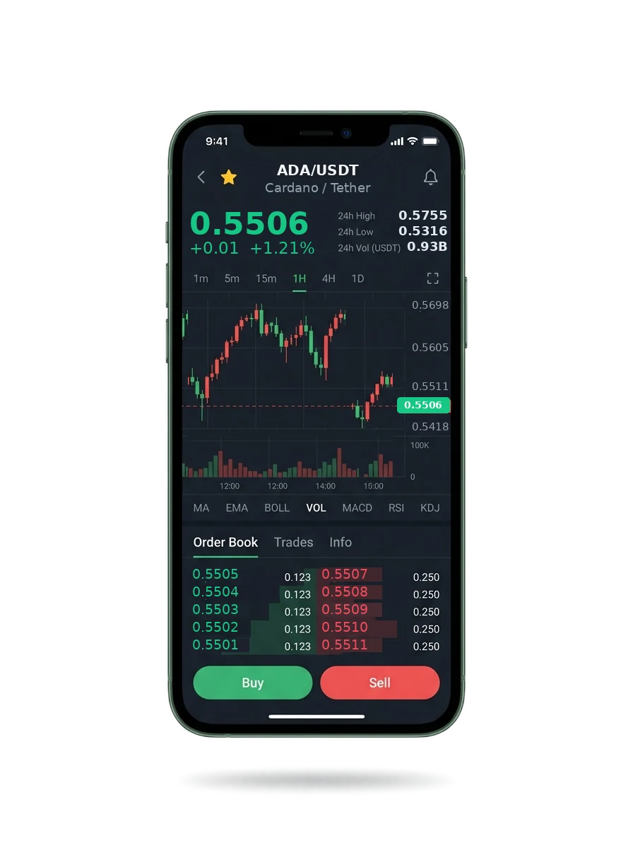 Mobile app screen showing a portfolio summary and a message thread with an account manager